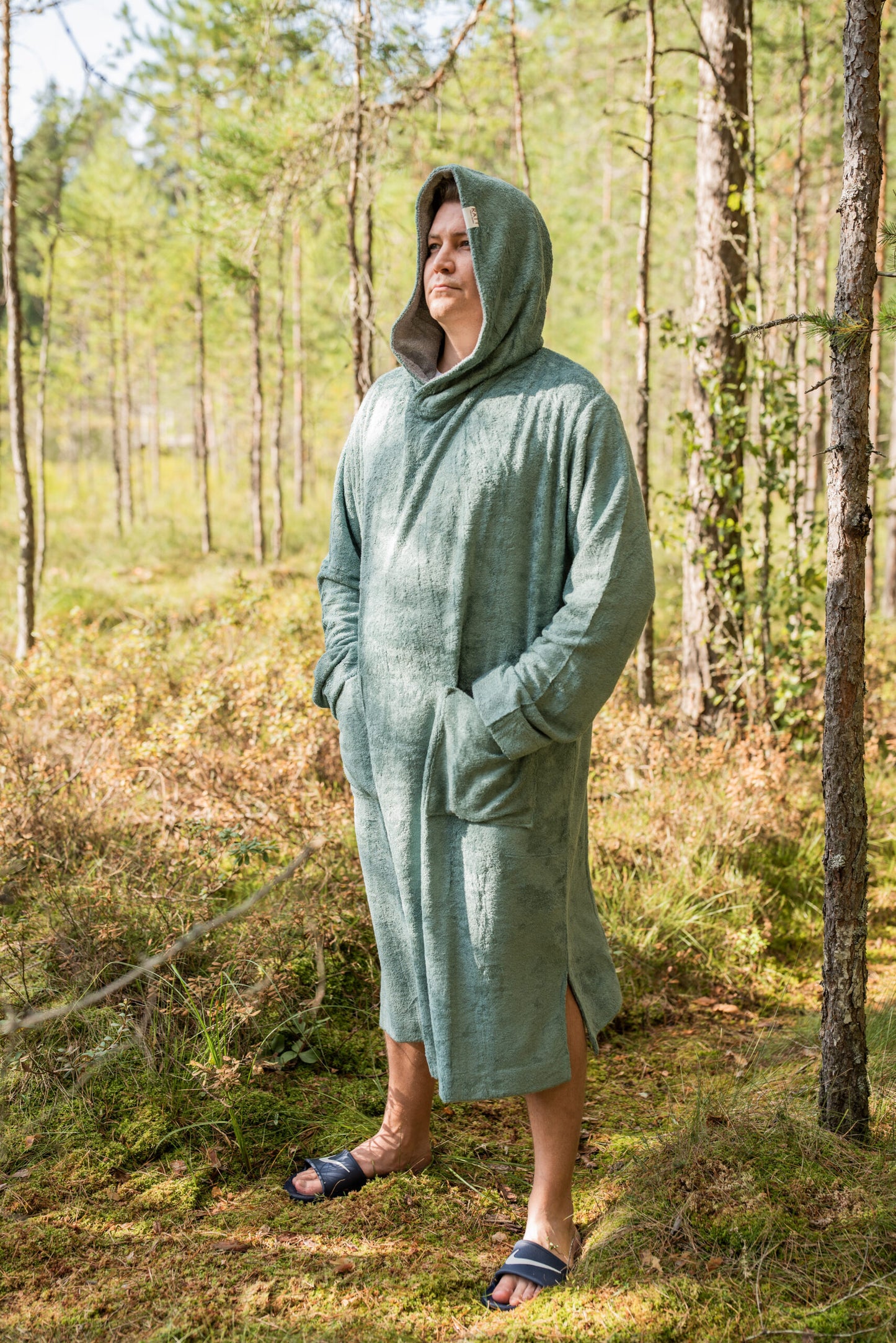 Long-Sleeve Poncho - Bamboo Terry