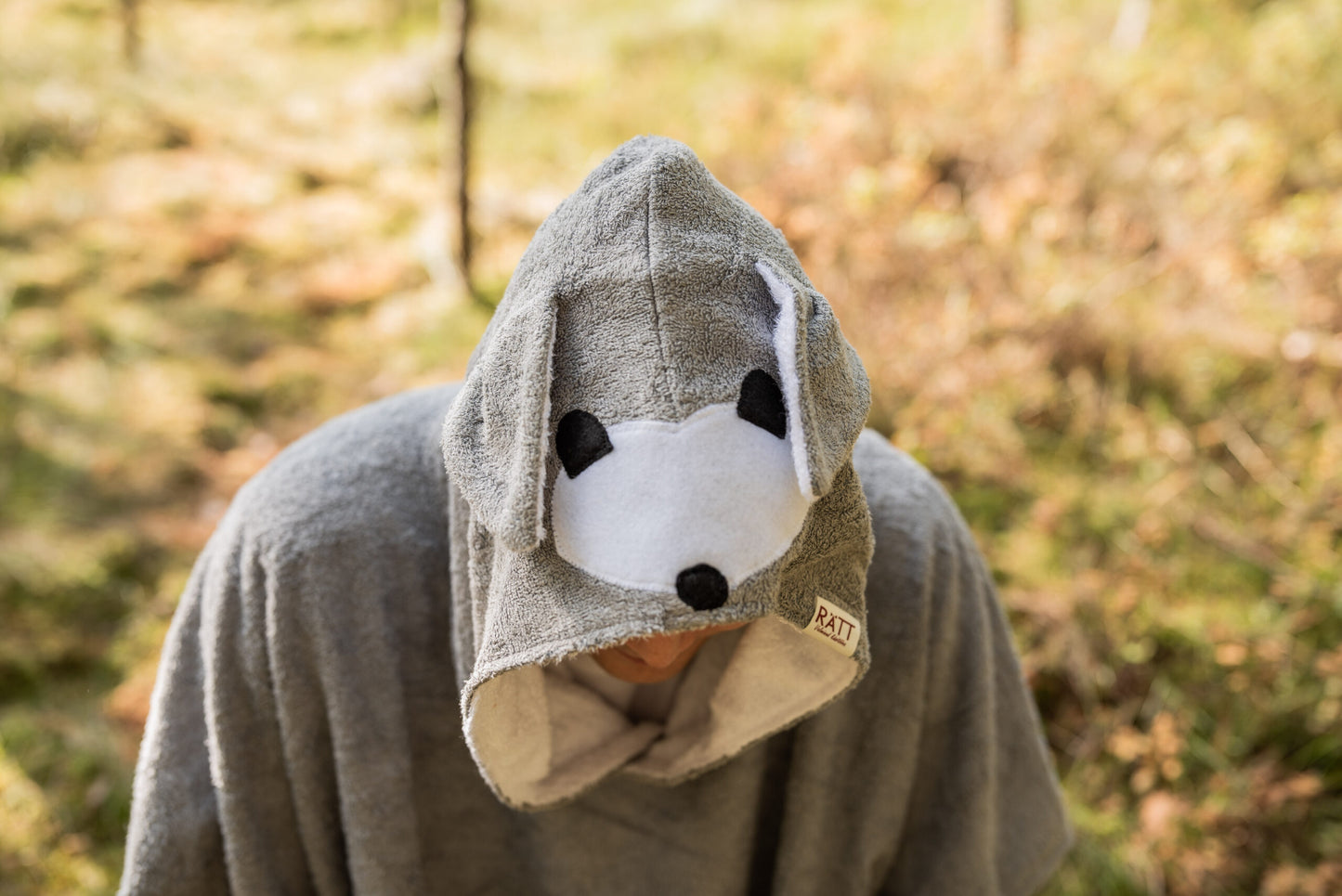 Long-Sleeve Poncho FOX - Bamboo Terry
