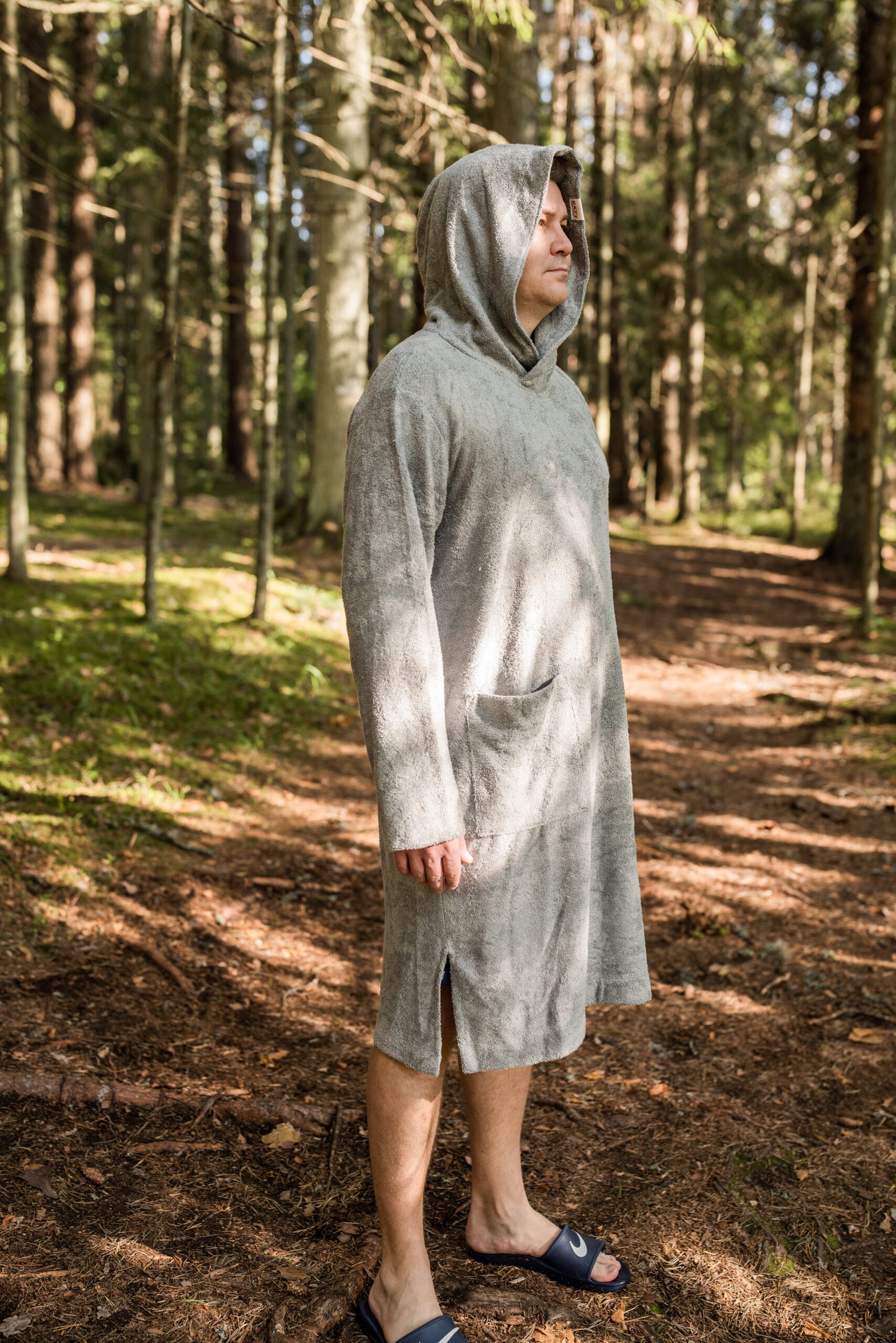 Long-Sleeve Poncho FOX - Bamboo Terry